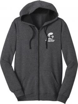 Young Men's Fleece Full-Zip Hoodie, Heathered Charcoal